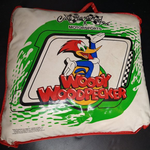 Woody Woodpecker pillow seat cushion vintage NASCAR Cale Yarborough Motorsports - Picture 1 of 8